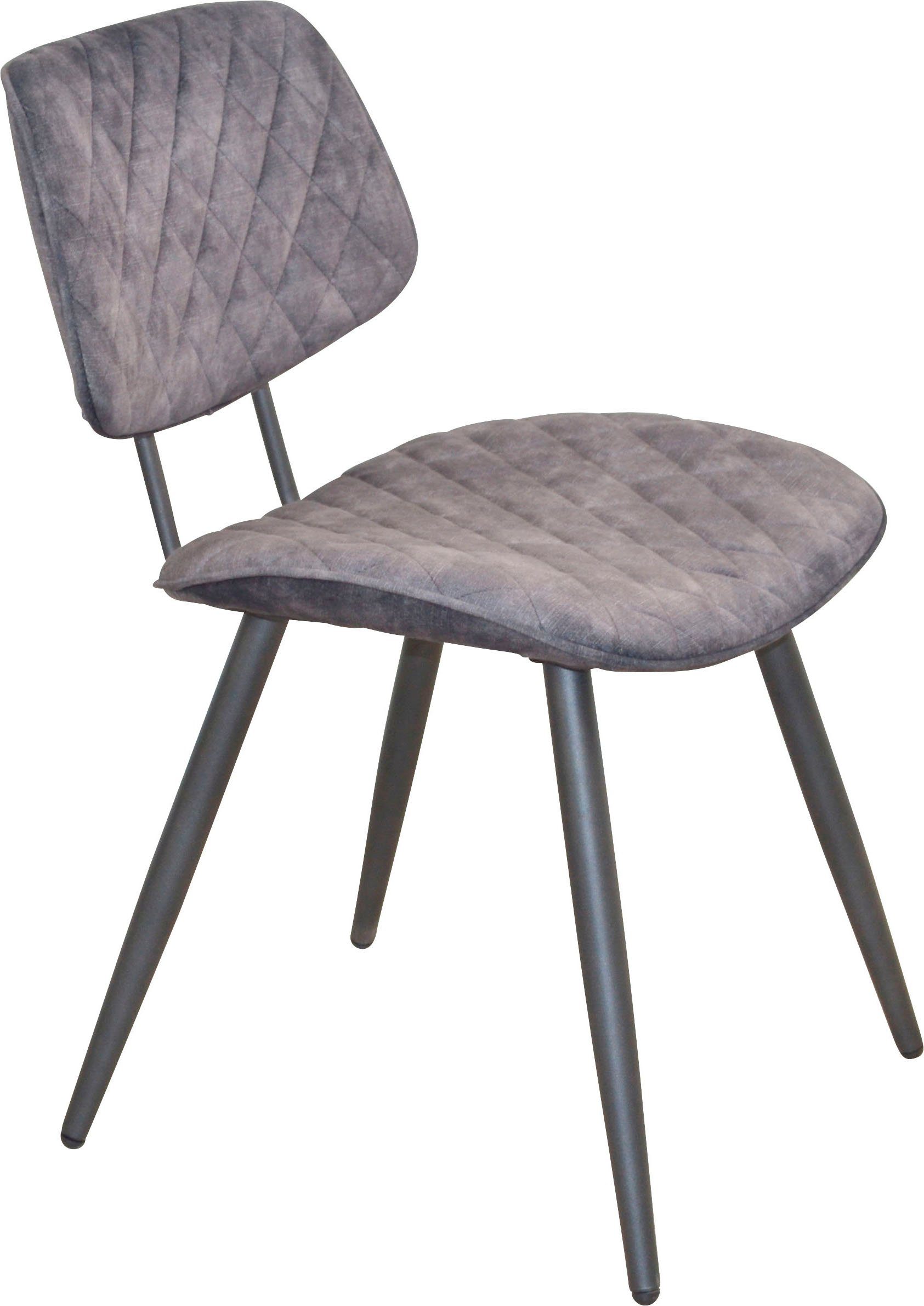 INOSIGN Polsterstuhl (Set, 1 St), und Rücken schaumstoffgepolstert grau | grau aus Sitz Gestell Stahlrohr