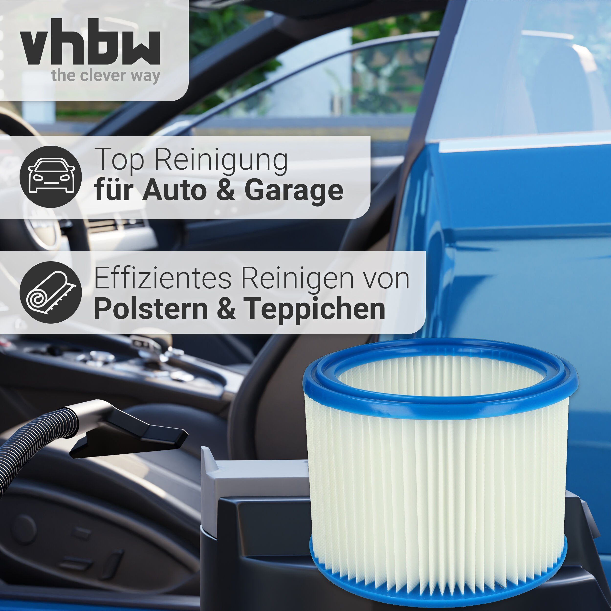 vhbw 4x Filtres à lamelles compatible avec Nilfisk - Alto Aero 440, 400