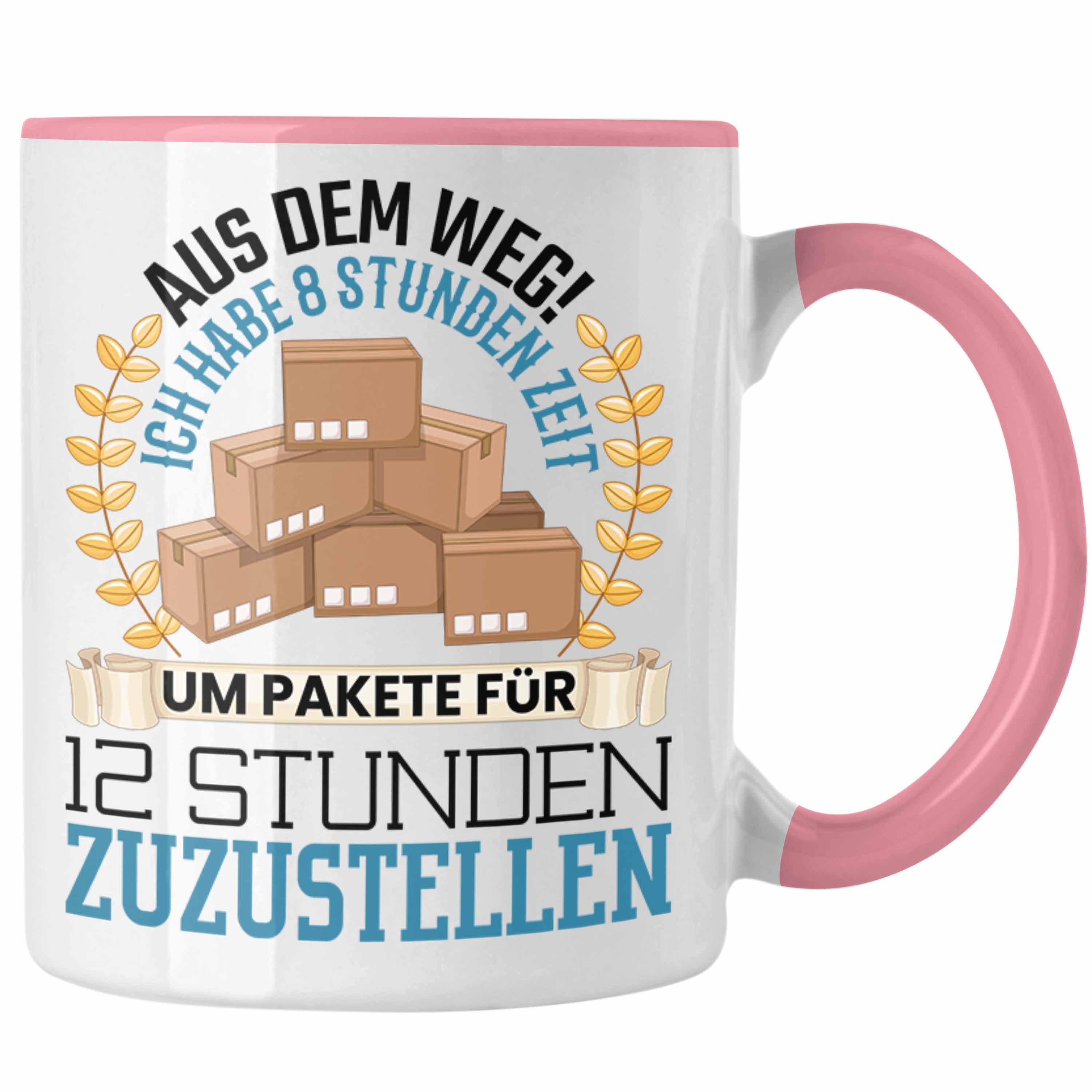 Trendation Tasse Zusteller Rosa Postbote Paketbote Geschenkidee Wurde Paketzusteller Tasse S