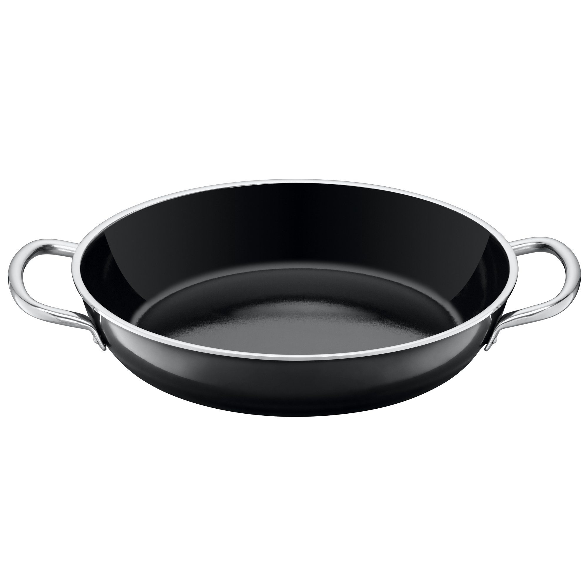 Silit Bräter Silit Silargan® Professional Servierpfanne, 28 cm, Black, Silargan (1x Schmorpfanne 28 cm (Höhe 5,7 cm, Volumen 3,0l) - optimal für Herdplatten mit Ø 22 cm, 1-tlg., 1x Schmorpfanne 28 cm (Höhe 5,7 cm, Volumen 3,0l), Professional