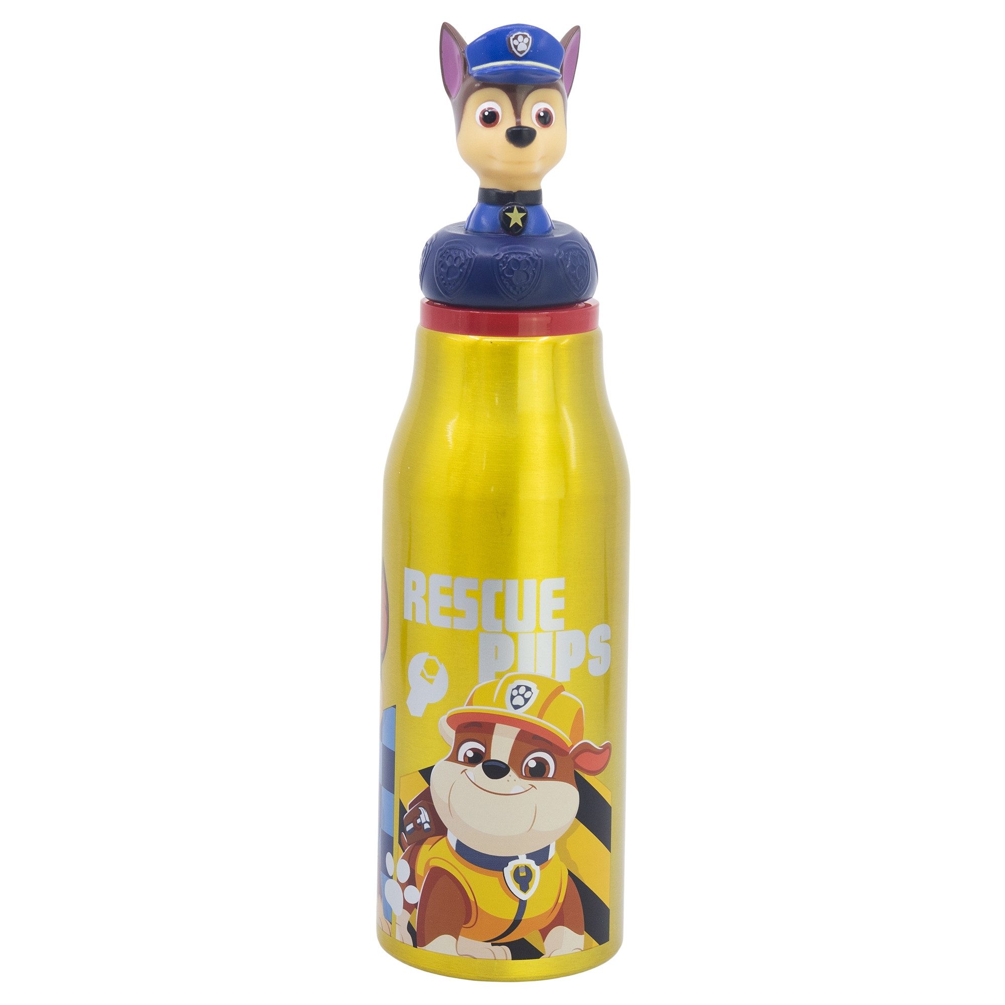 PAW PATROL Trinkflasche Paw Patrol 3D Kopf Chase Marshall Alu Wasserflasche Flasche 690 ml