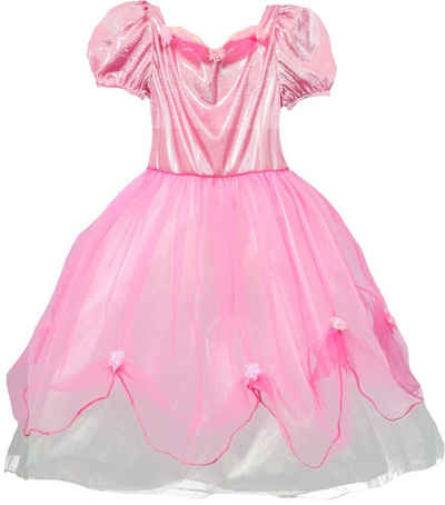 Funny Fashion Prinzessin-Kostüm »Prinzessin Beca Kostüm für Mädchen - Wunderschönes rosa Kleid für Kindergeburtstag, Karneval, Ritterfest oder Mittelalter Mottoparty«