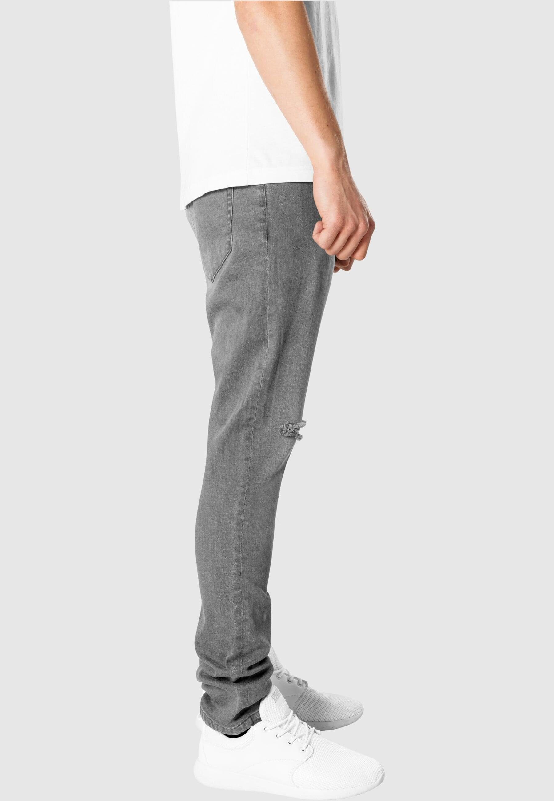 Jeans Slim CLASSICS (1-tlg) Knee URBAN Cut grey Pants Denim Fit Bequeme Herren