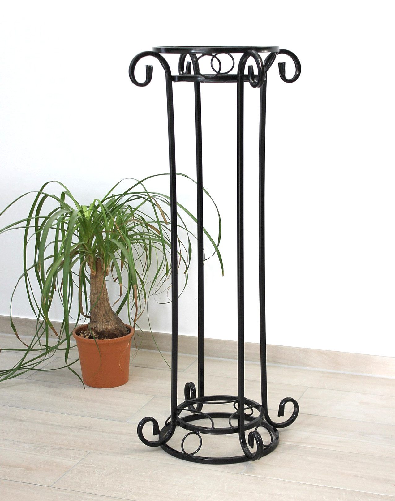 DanDiBo Blumenhocker Blumensäule Metall Schwarz 97 cm KW042 Blumenhocker Pflanzenständer, Pflanzensäule