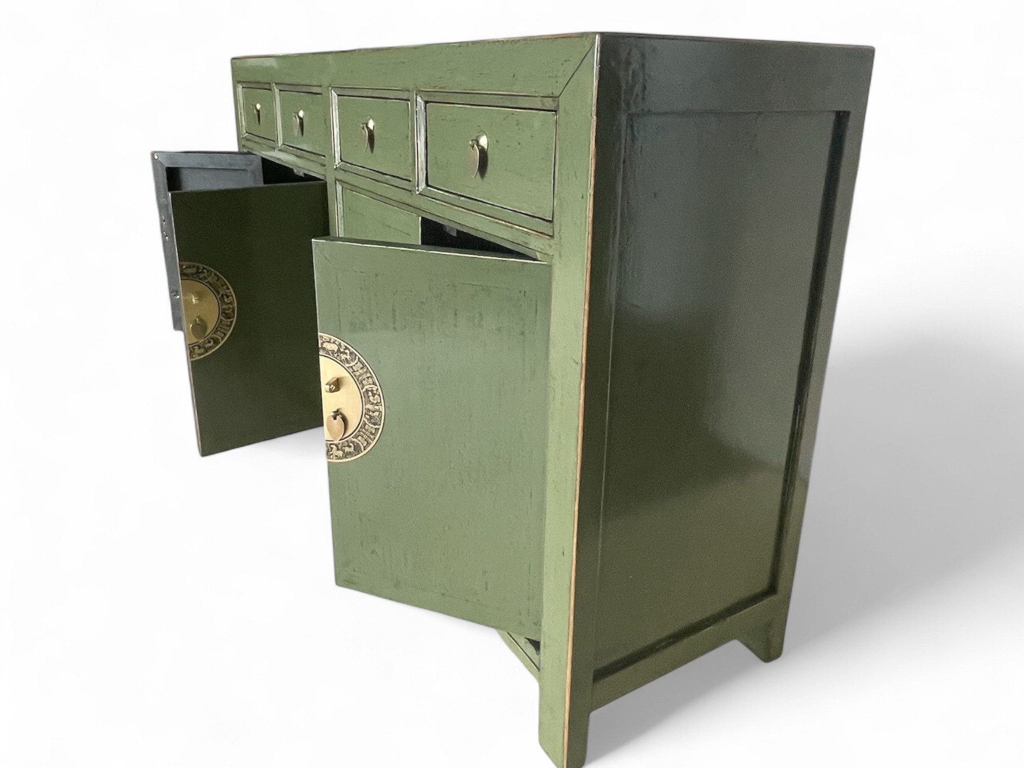 OPIUM OUTLET Sideboard Schrank Kommode Мебель asia orientalisch chinesisch (asiatisches Мебельstück aus Holz komplett montiert, dezenter Vintage-Stil), Breite x Tiefe x Höhe = 150 x 40 x 85 cm