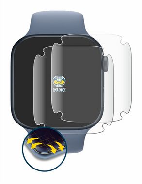 BROTECT Full-Screen Schutzfolie für Apple Watch Series 8 (45 mm), Displayschutzfolie, 2 Stück, 3D Curved klar