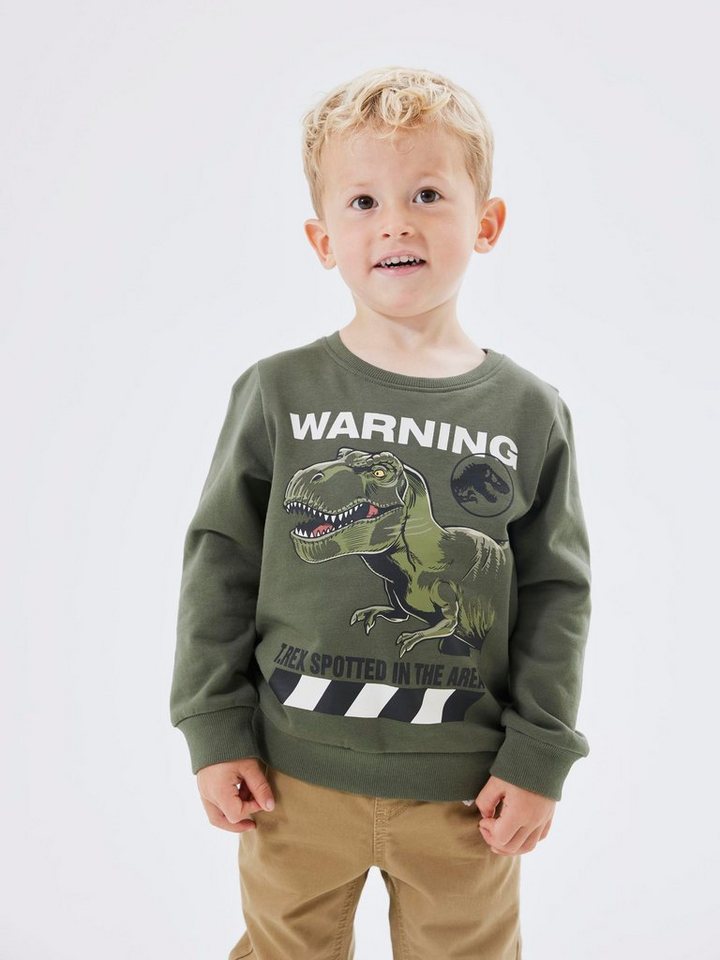 Name It Sweatshirt NMMNAT JURASSIC SWEAT BRU NOOS SKY, Bequemes Sweatshirt  von NAME IT für Jungs