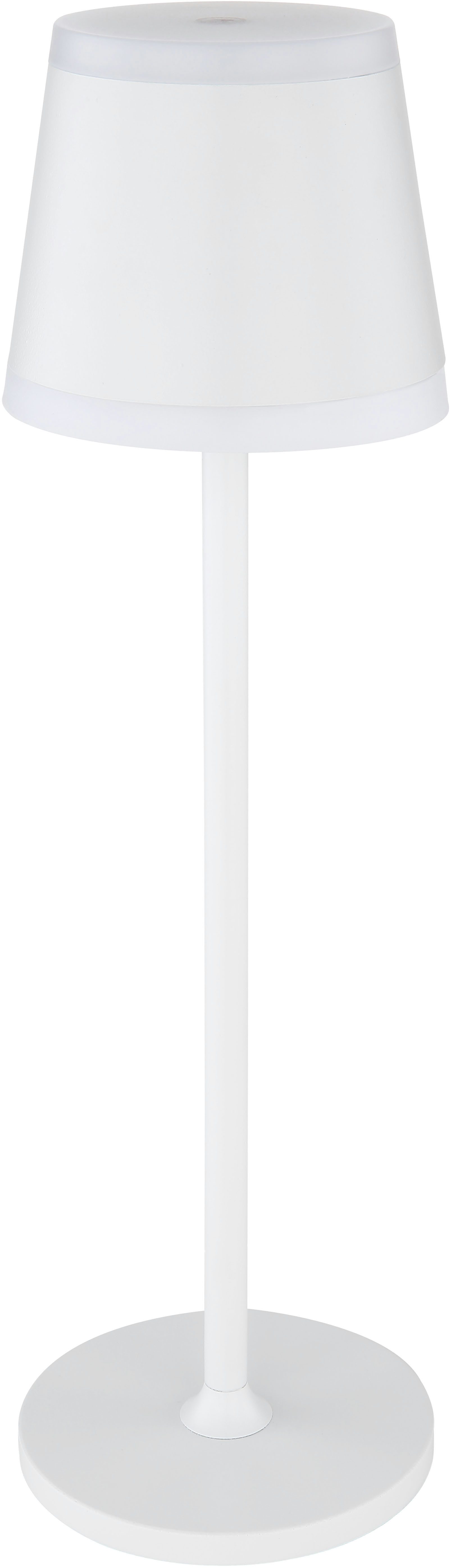 GLOBO LIGHTING LED Tischleuchte RIDLEY, Dimmfunktion, mehrere Helligkeitsstufen, LED fest integriert, Warmweiß, Tischlampe/Akku/IP54/Touch Ein/Aus/Touchdimmer