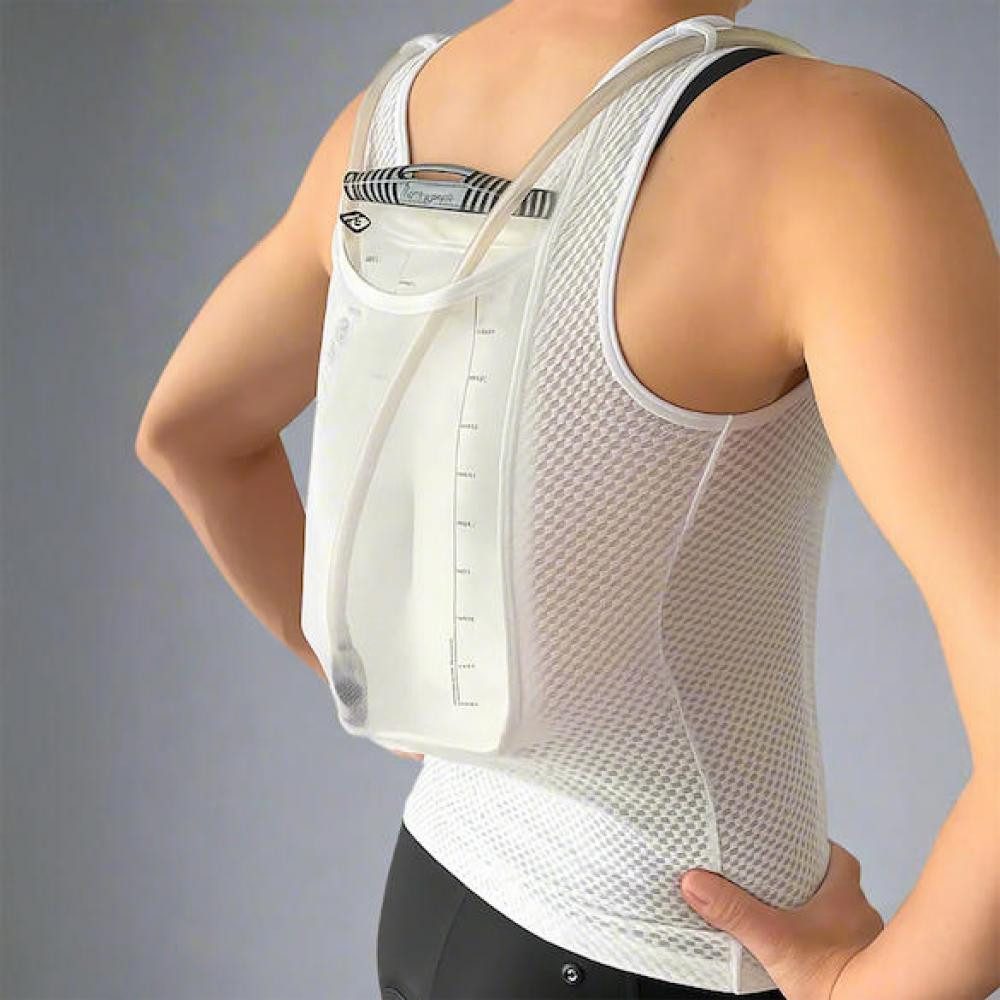 Velotoze Fahrradrucksack VeloToze Funktionsweste Hydro Vest XS Weiß - aerodynamisches Trinksyst