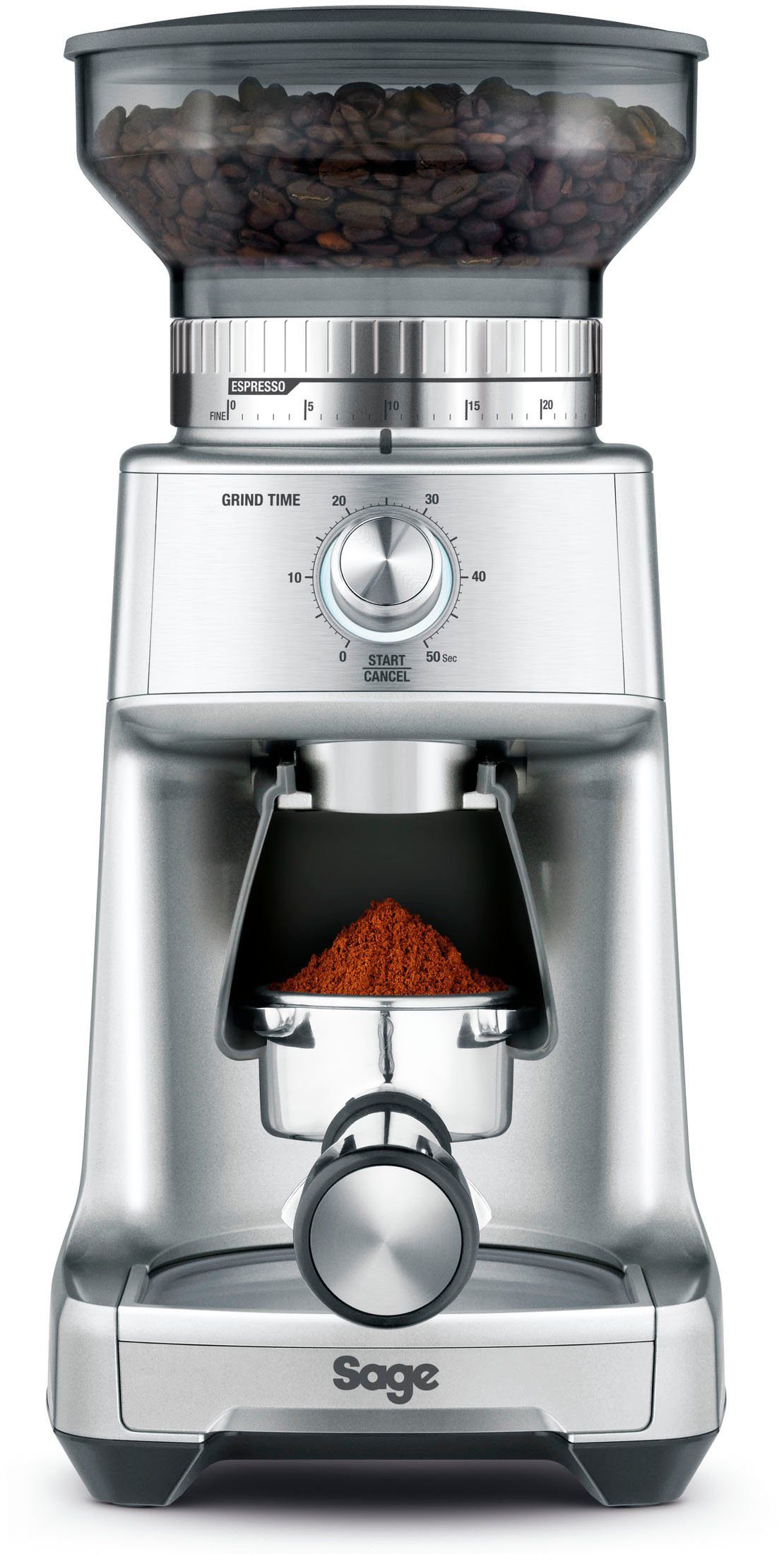 Sage Kaffeemühle the Dose Control SCG600SIL, 350 240 Pro W, g Bohnenbehälter Kegelmahlwerk