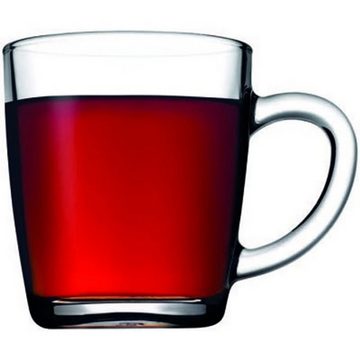 Pasabahce Gläser-Set Basic, Glas, 2 Tee, Kaffee Glas mit Henkel