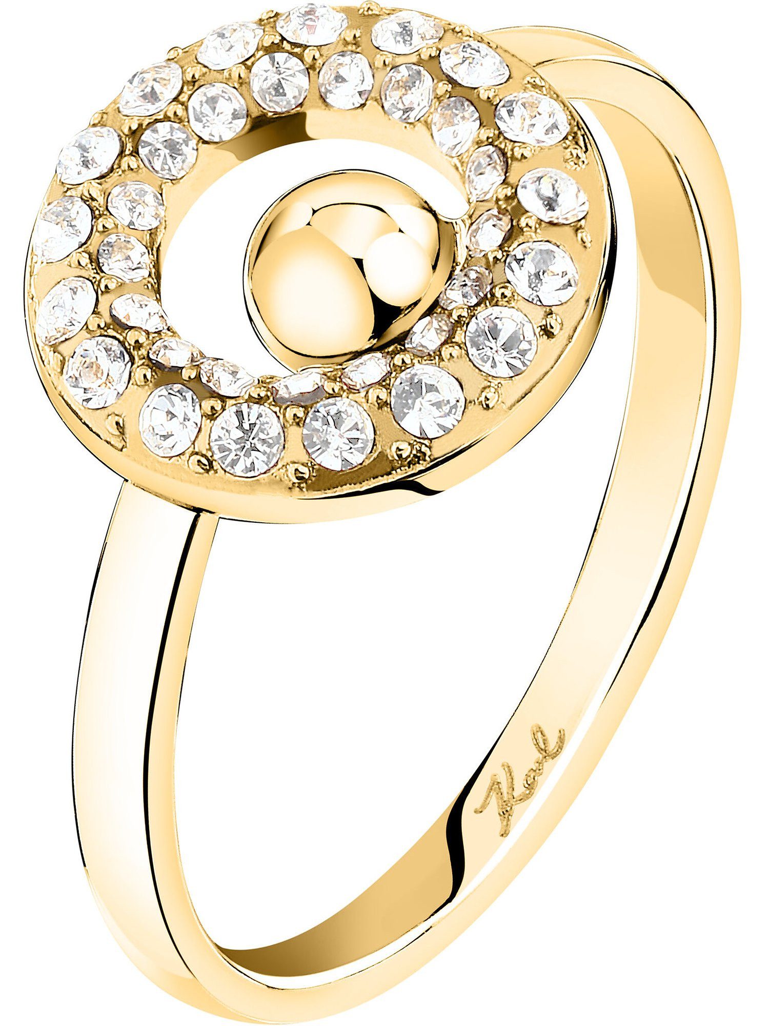 KARL LAGERFELD Fingerring Karl Lagerfeld Damen-Damenring Edelstahl Kristall, Kristall