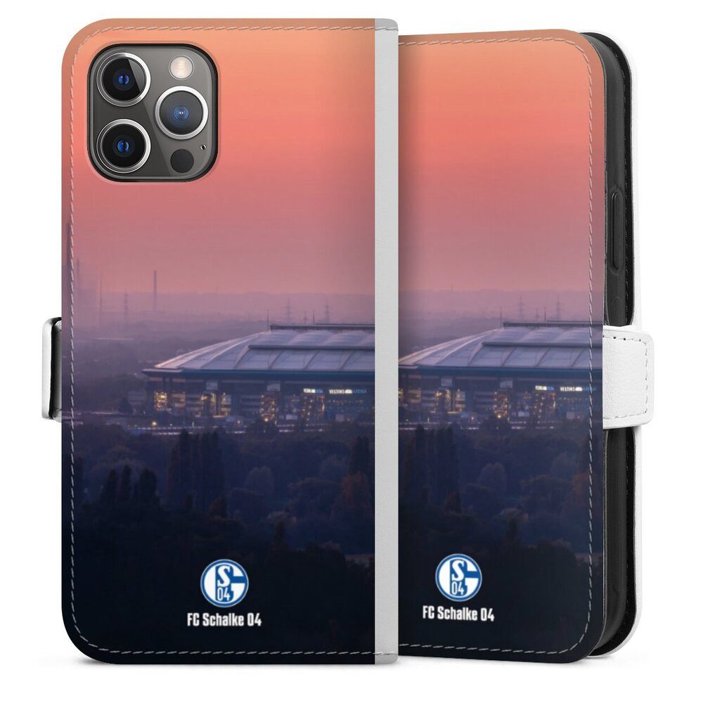 DeinDesign Handyhülle Stadion FC Schalke 04 Offizielles Lizenzprodukt Schalke 04 Stadion, Apple iPhone 12 Pro Hülle Handy Flip Case Wallet Cover
