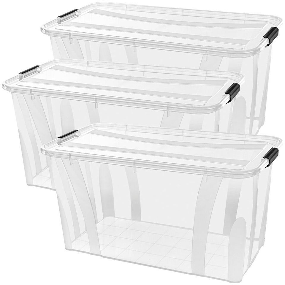 Siena Home Aufbewahrungsbox Anzio (Set, 3 St), Kunststoff, 100% recyclebar