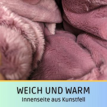 BabyLux Handmuffe BABYLUX Handmuff für Kinderwagen Handwärmer mit Kunstfell Handschuhe, MD1 Rosa