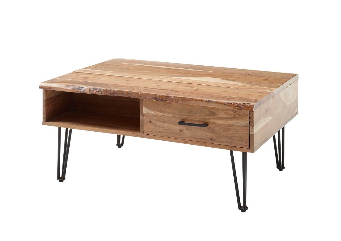 MCA furniture Couchtisch Couchtisch Mustique, Akazie massiv, 110x72, natur (no-Set), Breite 110 cm,Tischplatte aus Massivholz