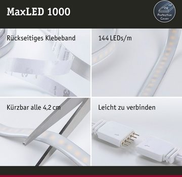 Paulmann LED-Streifen MaxLED 1000 Basisset 3m Tageslichtweiß IP44 34W 3300lm beschichtet, 1-flammig