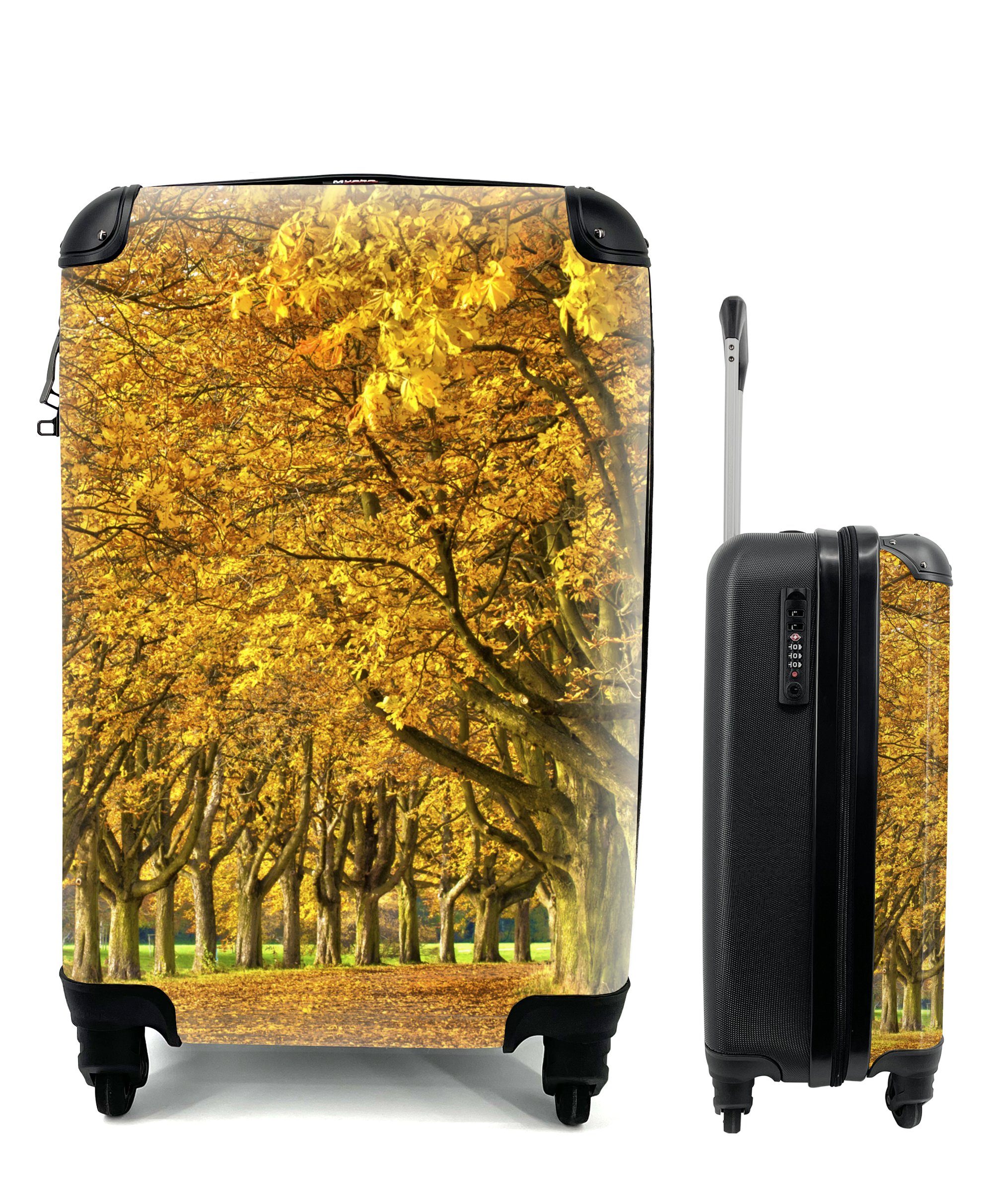 MuchoWow Handgepäckkoffer Viele Kastanienbäume im europäischen Deutschland, 4 Rollen, Reisetasche mit rollen, Handgepäck für Ferien, Trolley, Reisekoffer | Handgepäck-Koffer