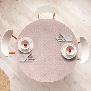 Abakuhaus Tischdecke Rundum-elastische Stofftischdecke, Damast Mandala inspiriert Blumenkunst