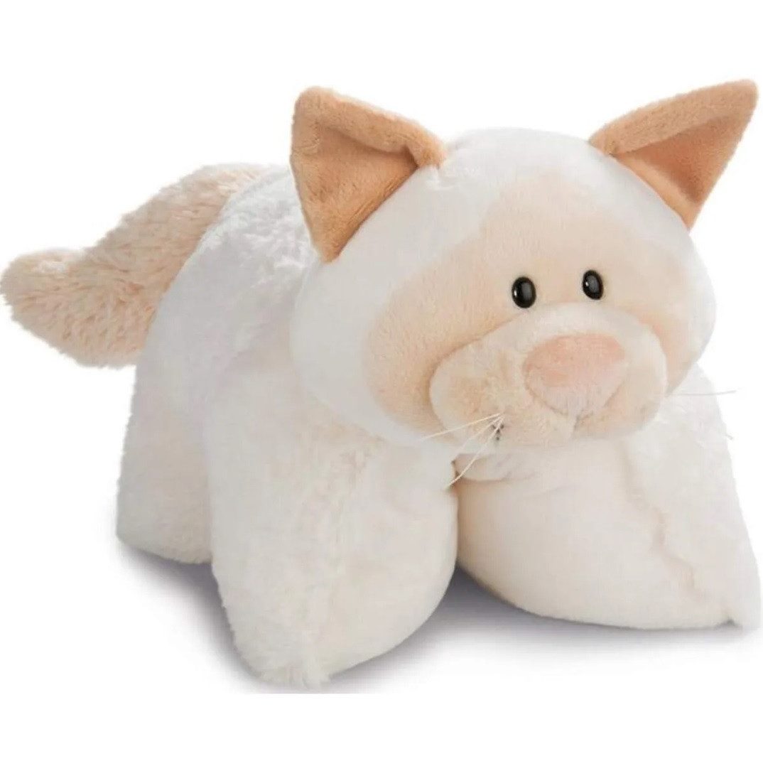 Nici Kuscheltier 40930 - Kuscheltierkissen Schneekatze, 40 x 30 cm (1-St)