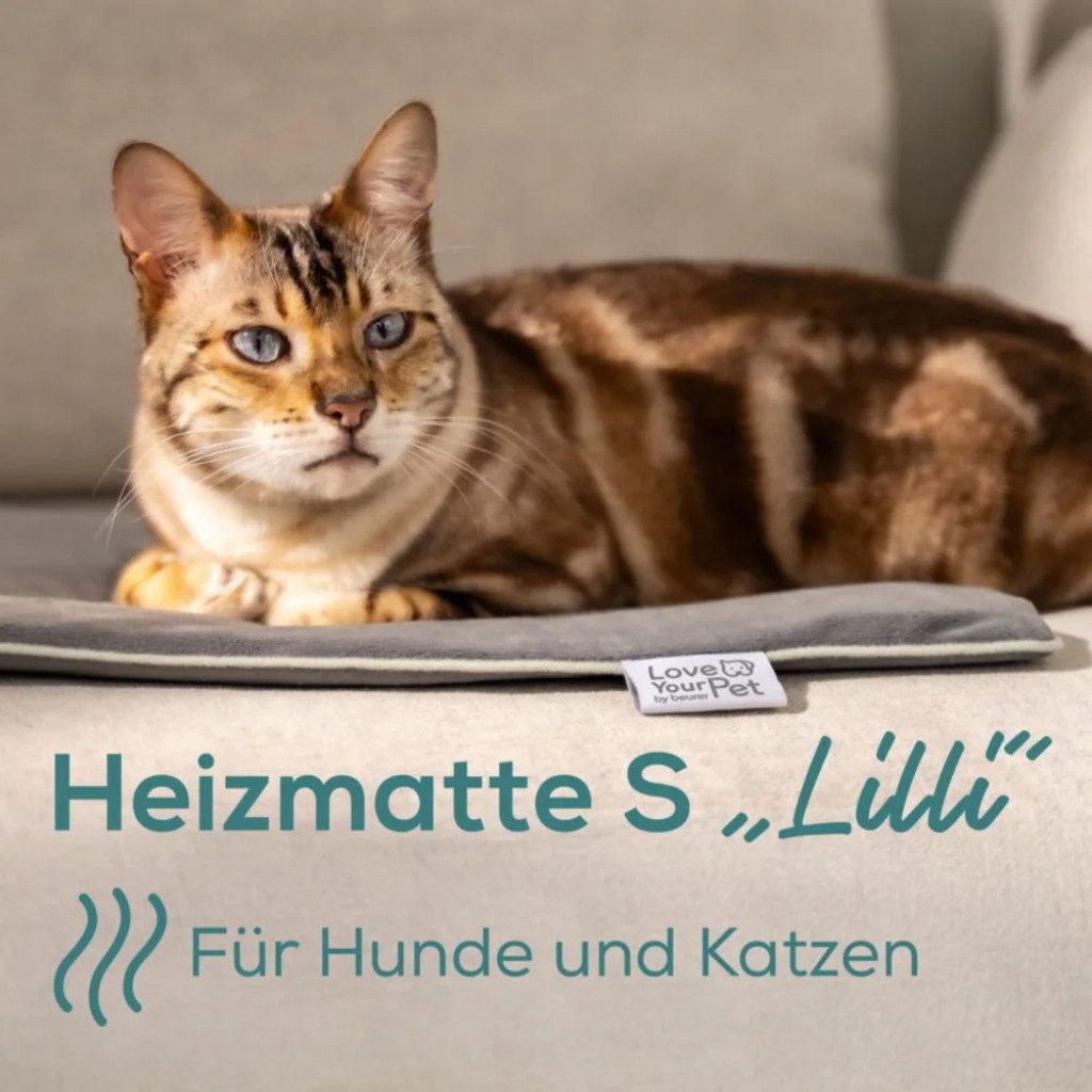 BEURER Heizmatten BEURER Heizmatte Lilli Haustiere S IPX7 Wärmeauflage Katzen und Hunde, Wärmeauflage Katzen und Hunde