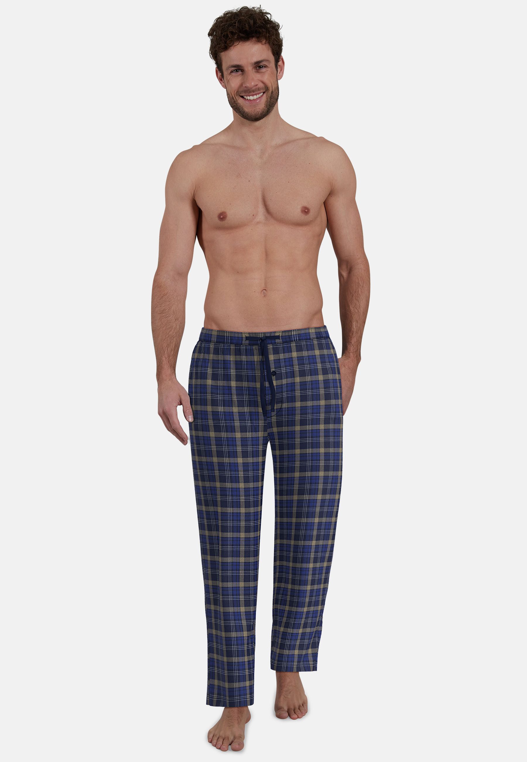 GÖTZBURG Schlafhose GÖTZBURG Herren Lange-Hose blau günstig online kaufen