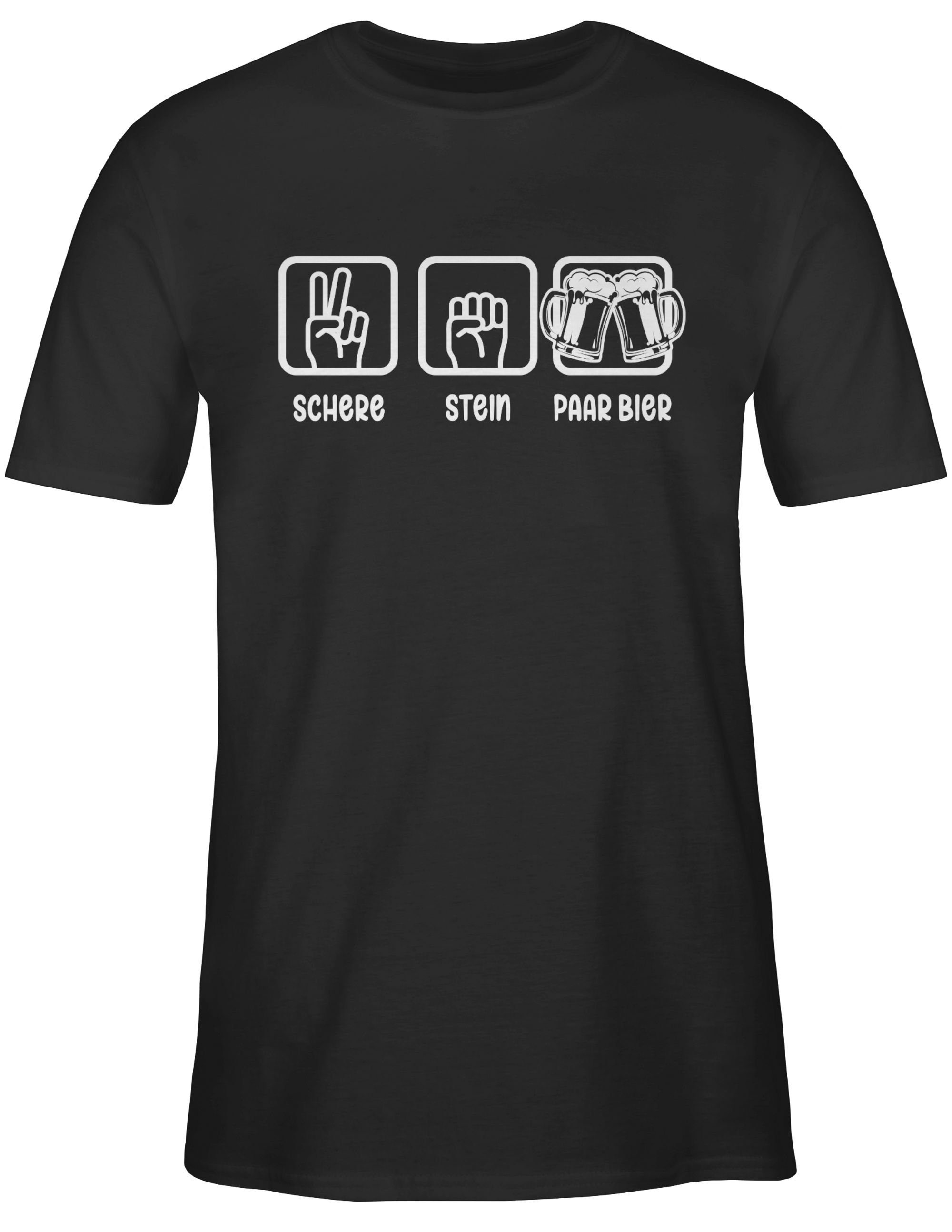 Shirtracer T-Shirt Schere Stein Paar Bier günstig online kaufen