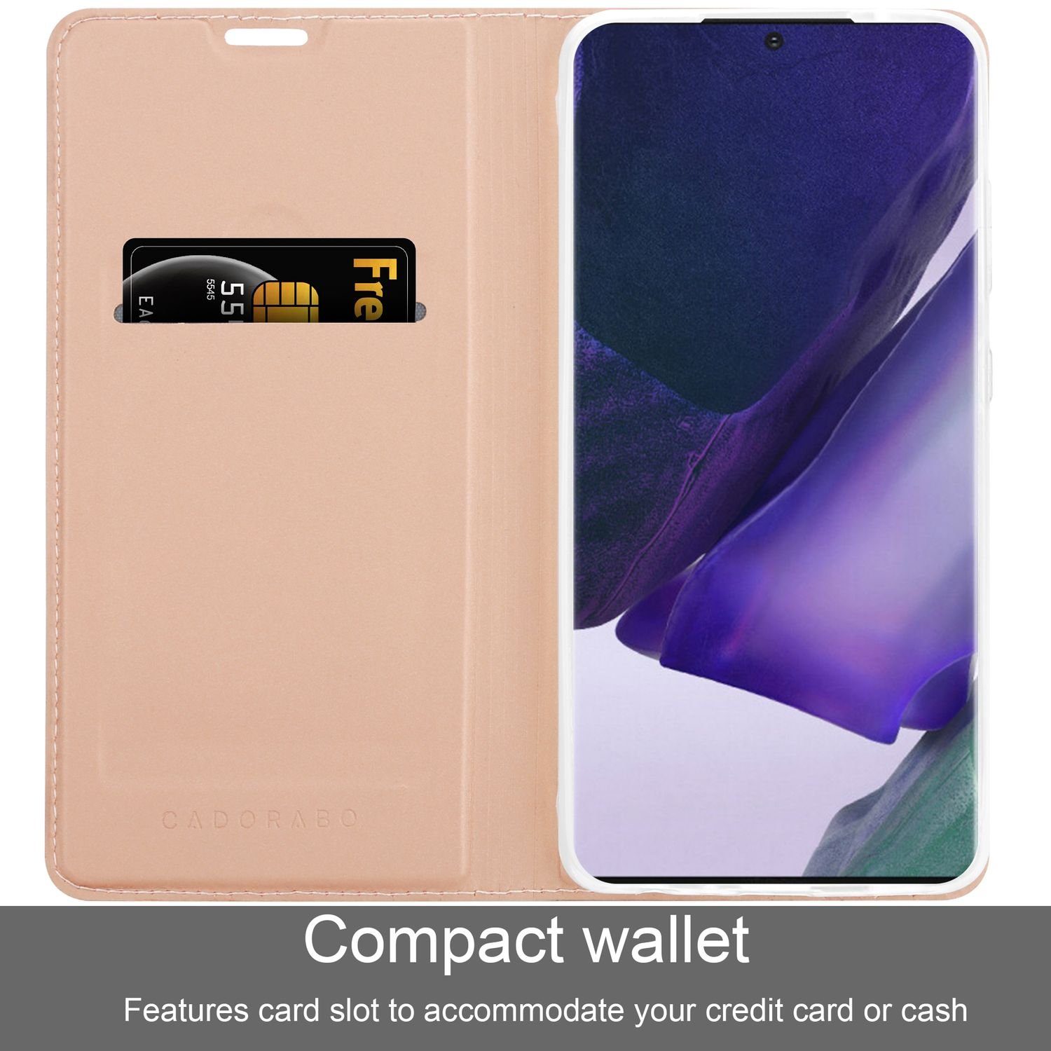 Cadorabo Handyhülle für Samsung Galaxy NOTE 20 ULTRA Hülle Samsung Galaxy NOTE 20 ULTRA, Schutzhülle Hülle mit Standfunktion, Magnetverschluss und Kartenfach