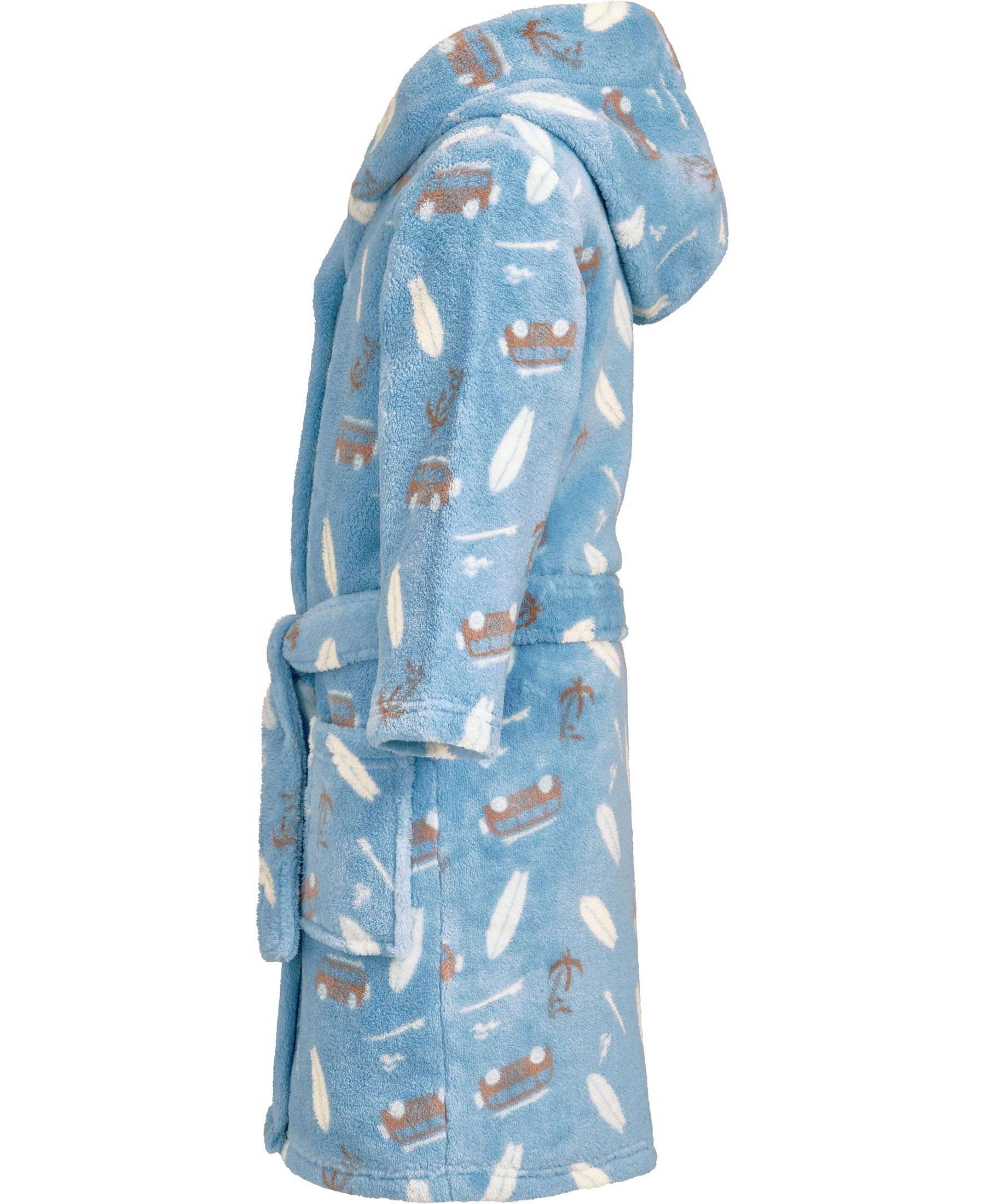 Playshoes Kinderbademantel Fleece-Bademantel Surf-Bus