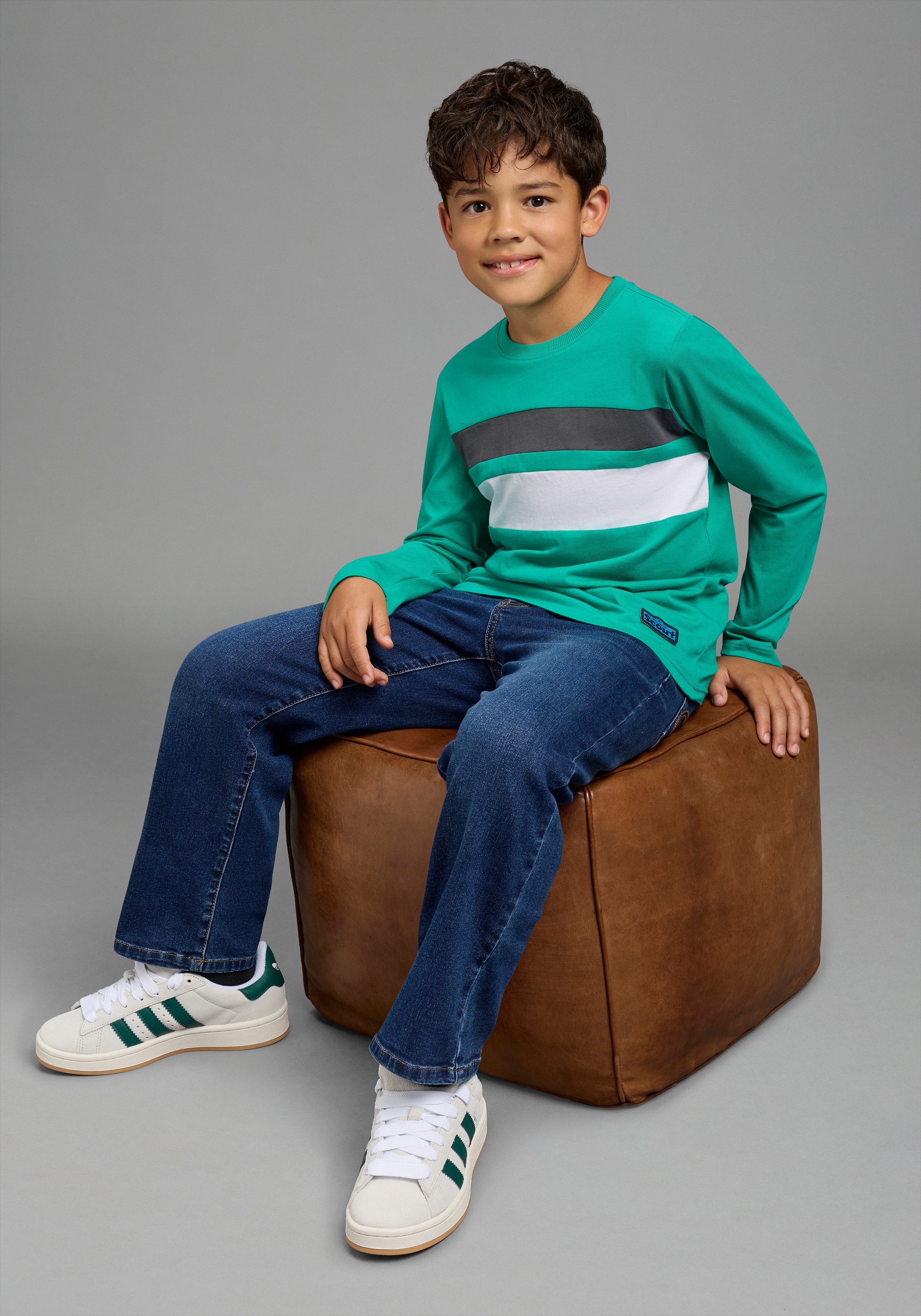 Scout Langarmshirt 3er Packung Shirt mit Kontrast-Einsätzen (Packung, 3) 3 Shirts, jedes Langarmshirt ein Style für sich – Bild 5 von 5