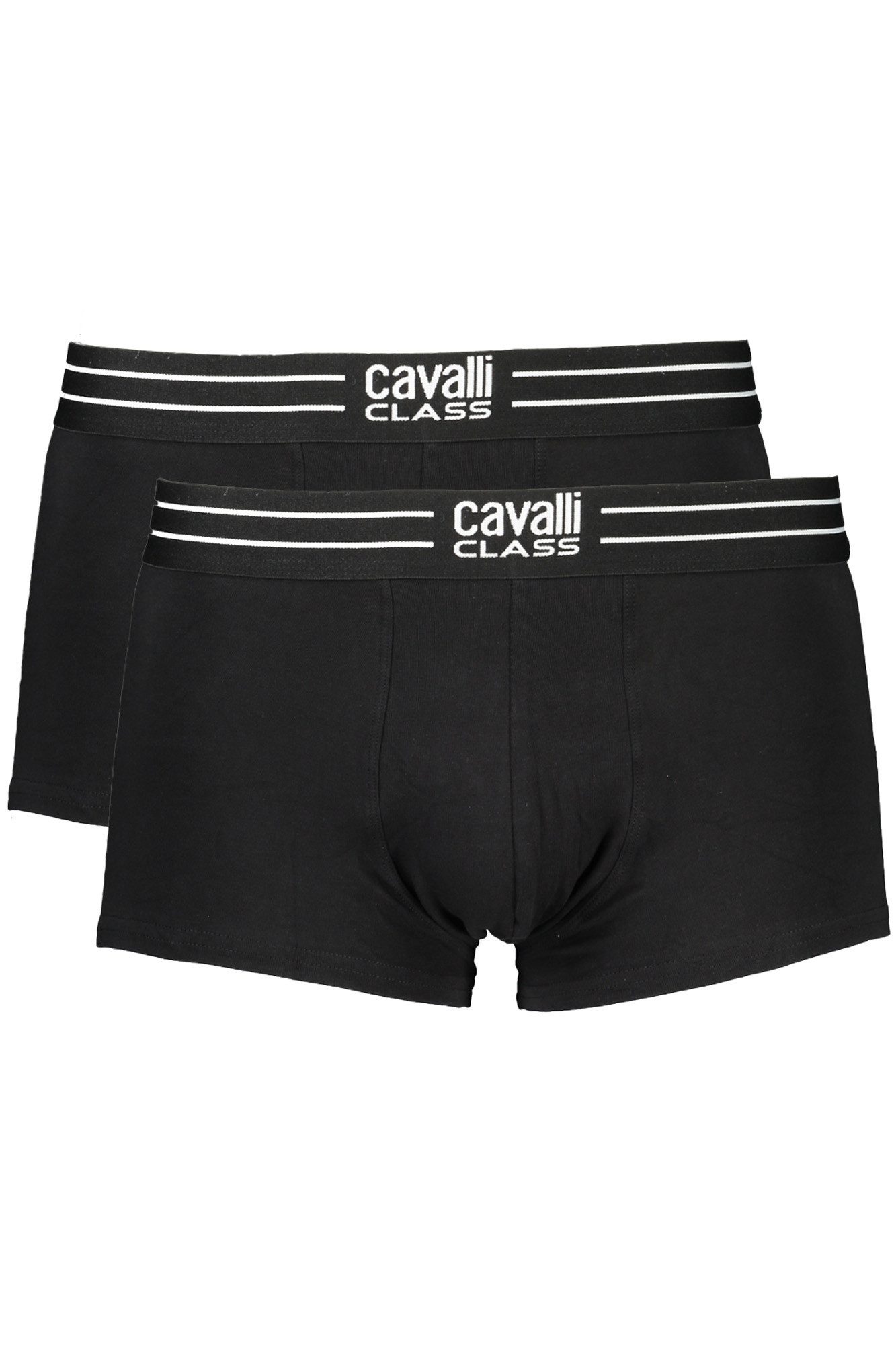 Cavalli Class Boxershorts Hochwertige Herren Boxershorts Schwarz im Doppelpack mit Logo-Druck