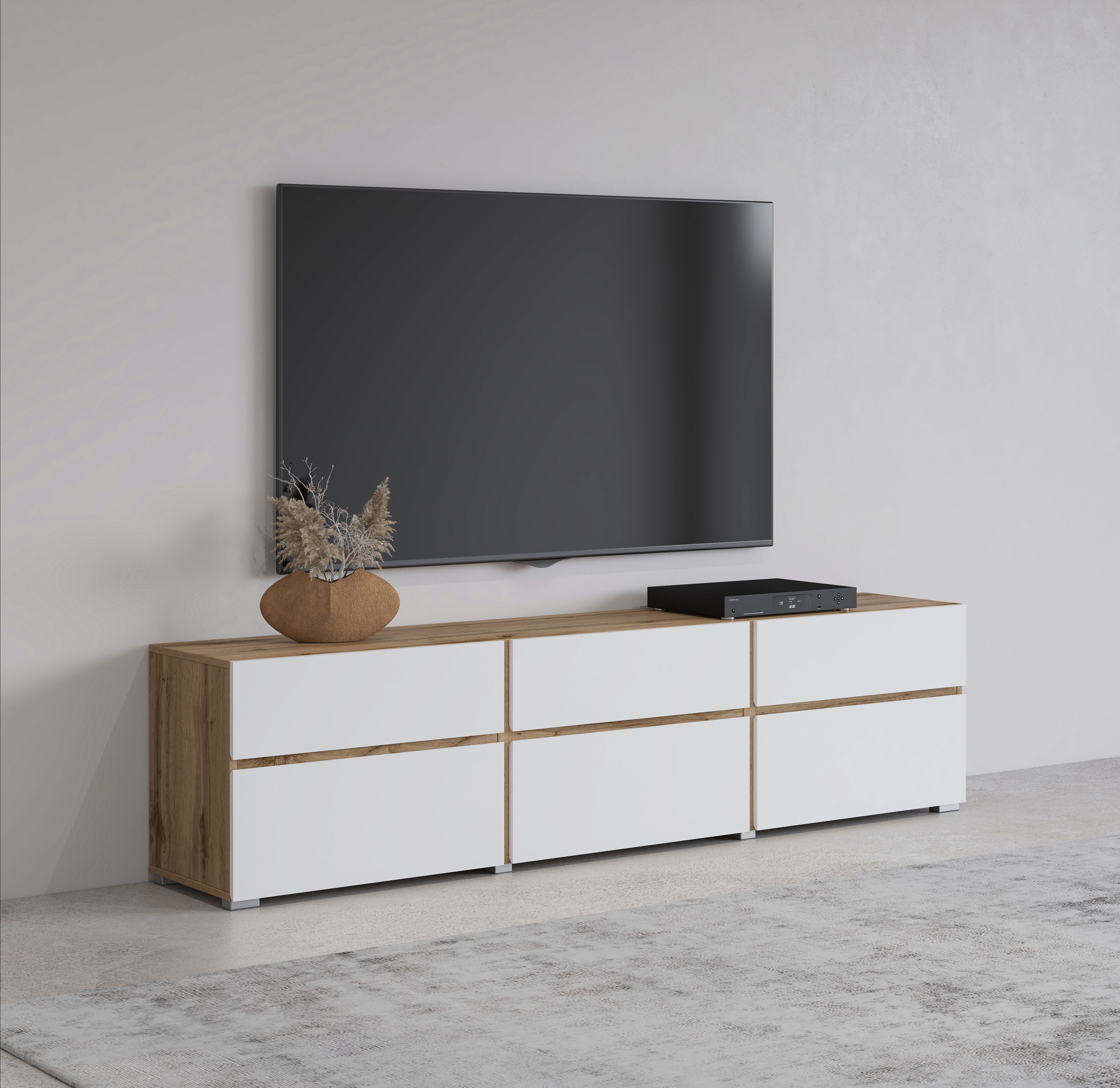 INOSIGN Lowboard Cross, moderne grifflose TV-Kommode,3 günstig online kaufen