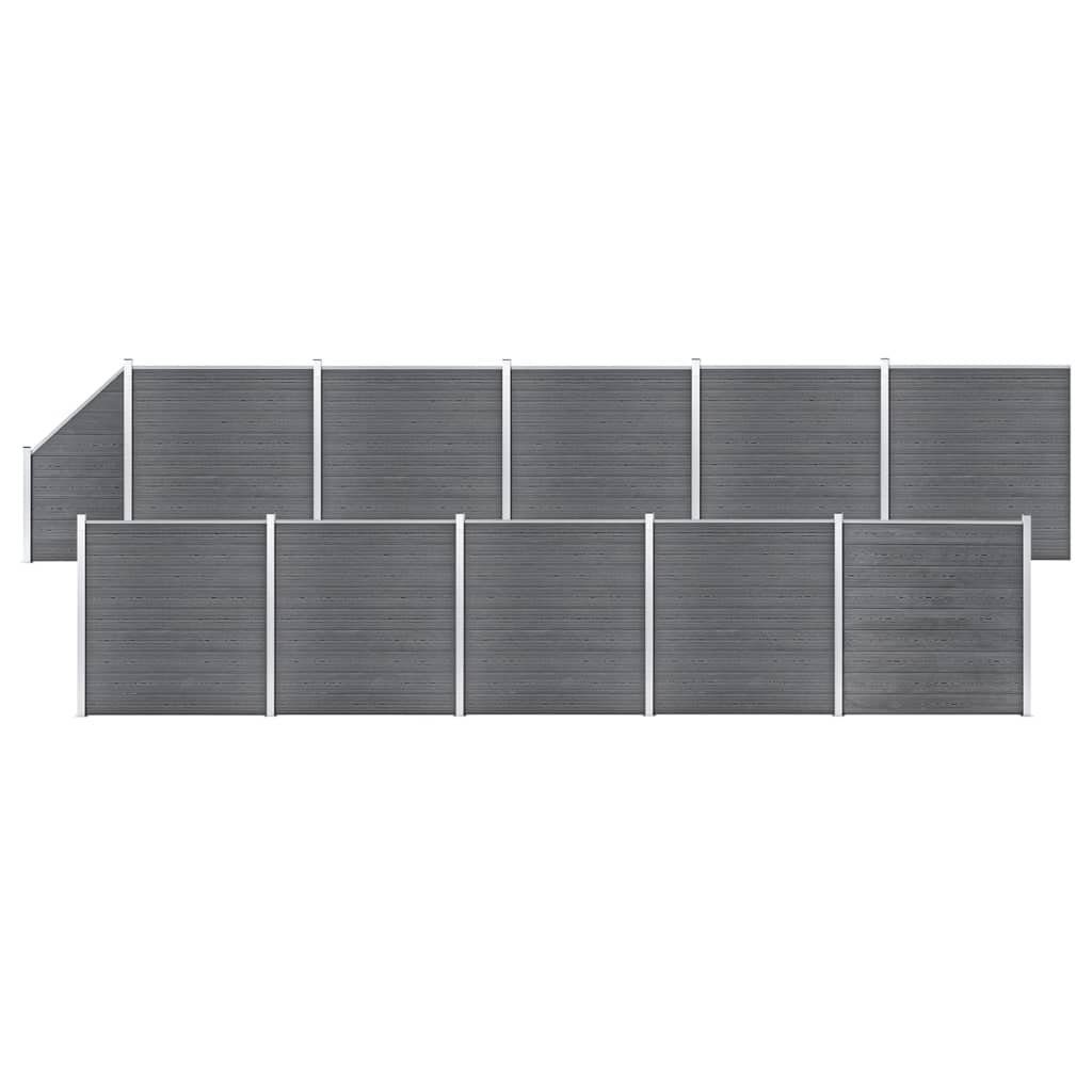 vidaXL Gartenzaun WPC Zaun-Set 10 Quadrate günstig online kaufen