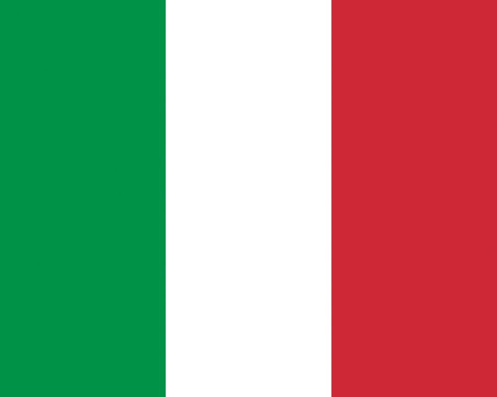 1art1 Kunstdruck Italien - Flaggen Der Welt