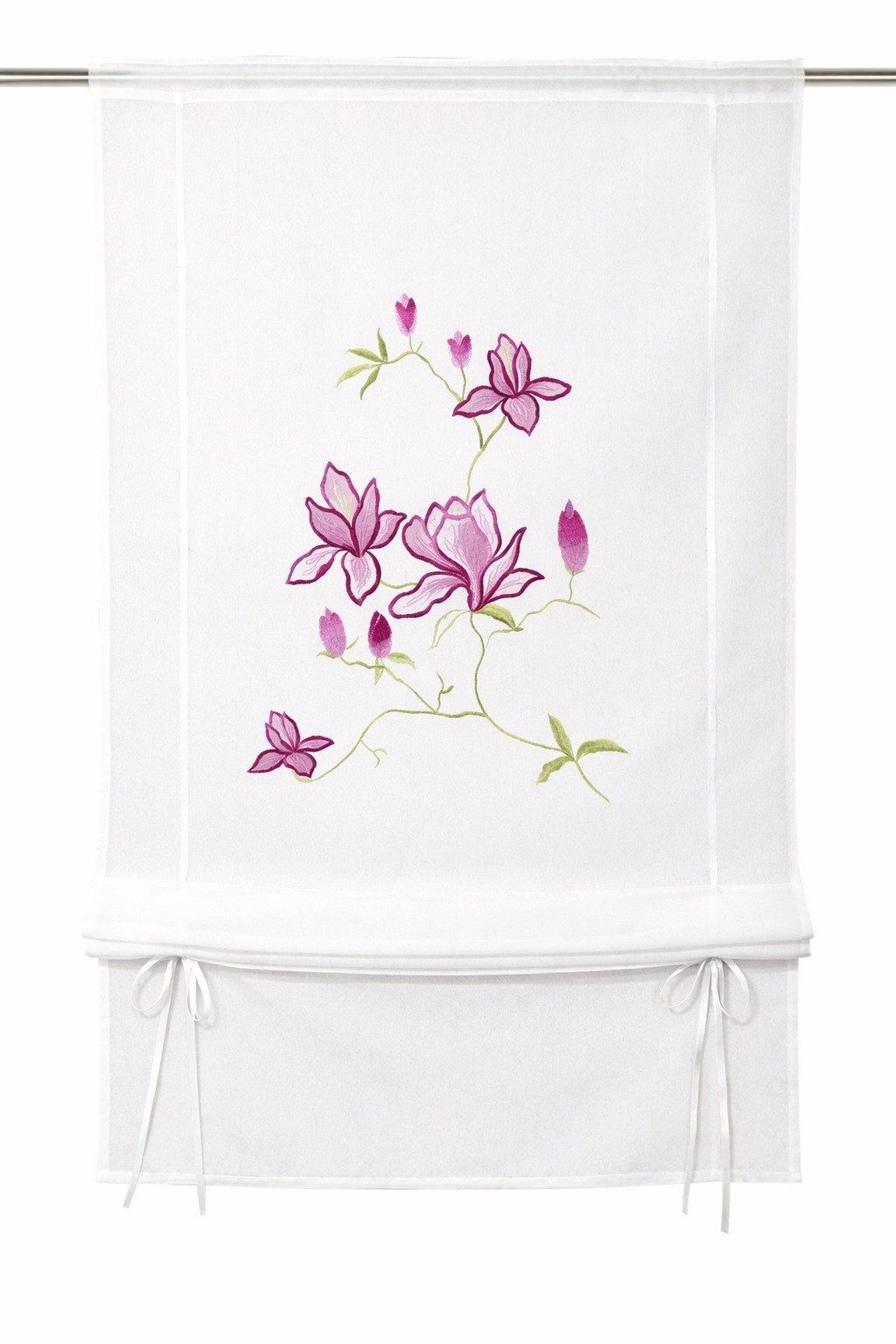 WILLKOMMEN ZUHAUSE by ALBANI GROUP Raffrollo Bändchenraffrollo pink flieder, mit Stangendurchzug