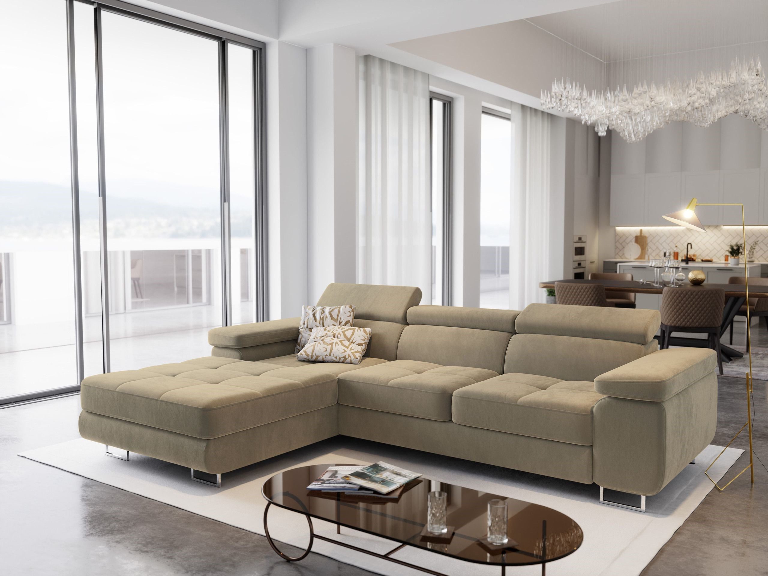 Masseno Ecksofa ELMA mit Schlaffunktion L-Form, günstig online kaufen