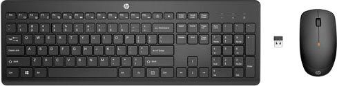 HP 230 WL Mouse+KB Tastatur- und Maus-Set schwarz Combo