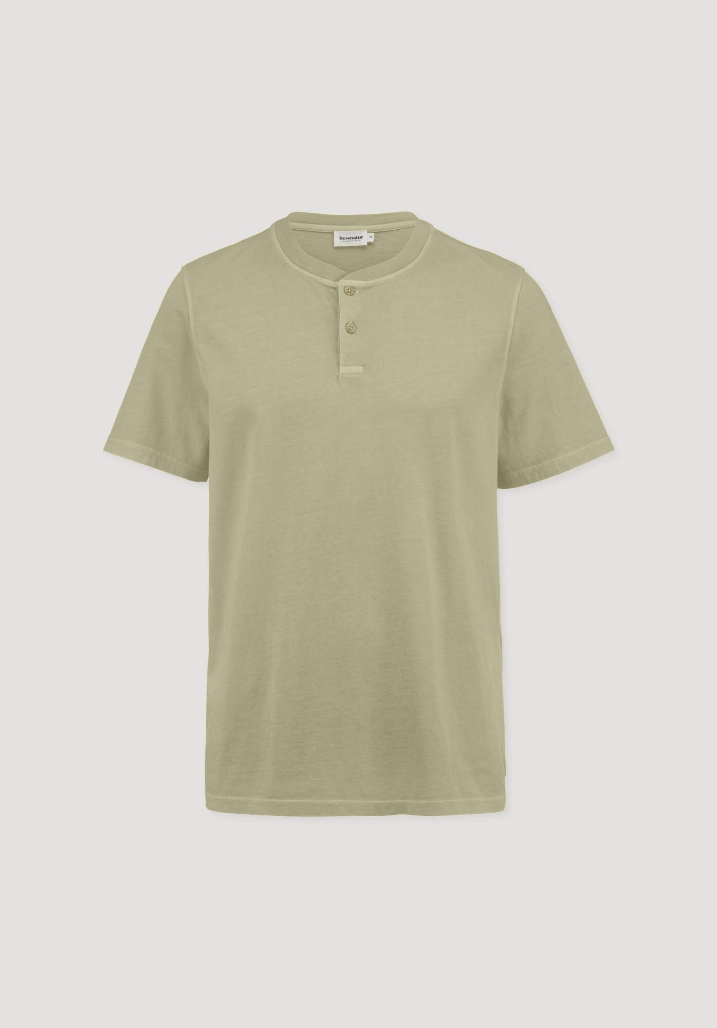 Hessnatur T-Shirt Heavy Jersey Henley Relaxed aus reiner (1-tlg)