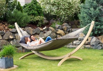 Amazonas Stabhängematte Luxushängematte Fat Hammock taupe