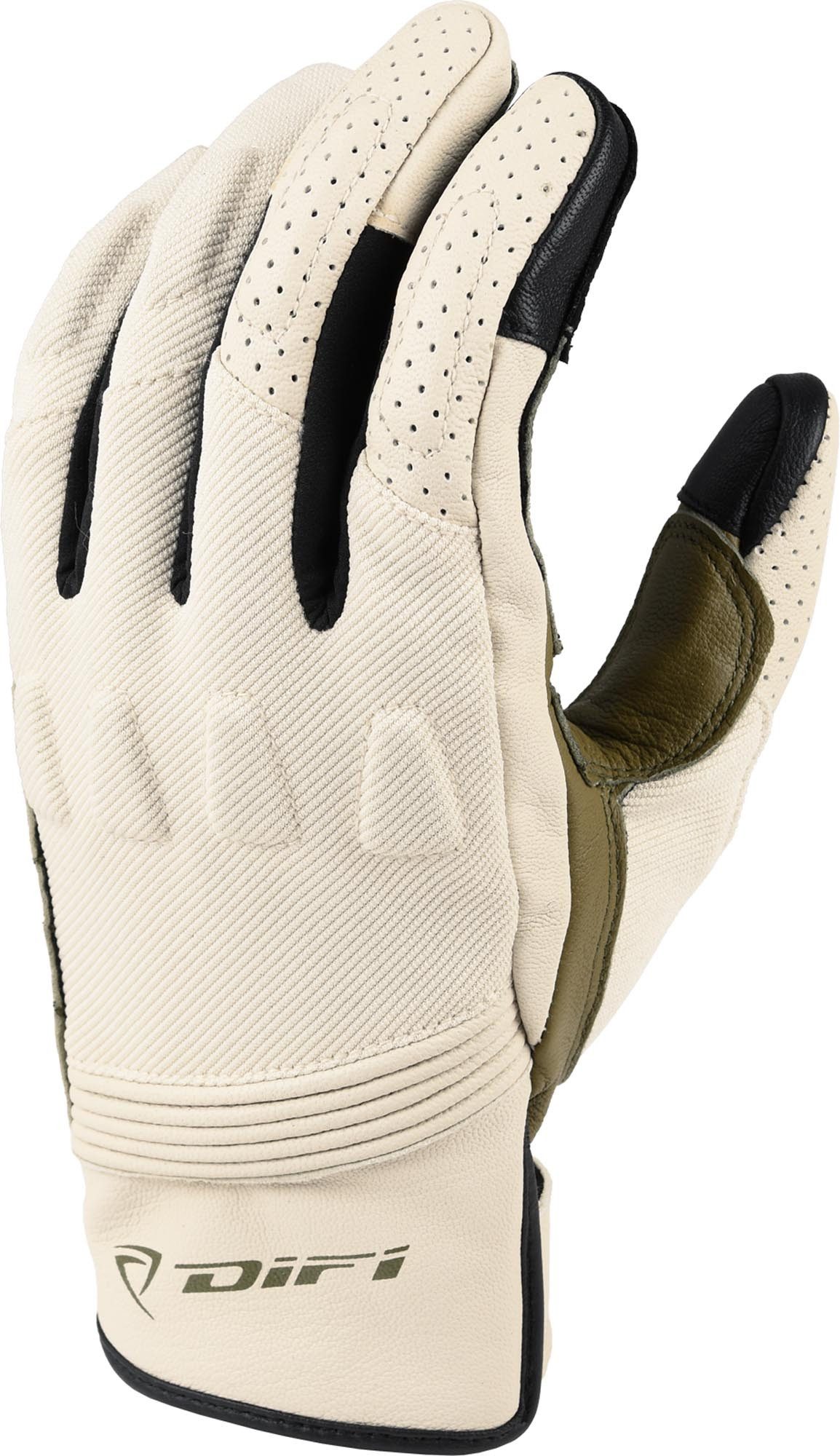 DIFI Motorradhandschuhe Pioneer Motorrad Handschuhe perforiert,kurze Stulpe,Touchscreenbedienung möglich