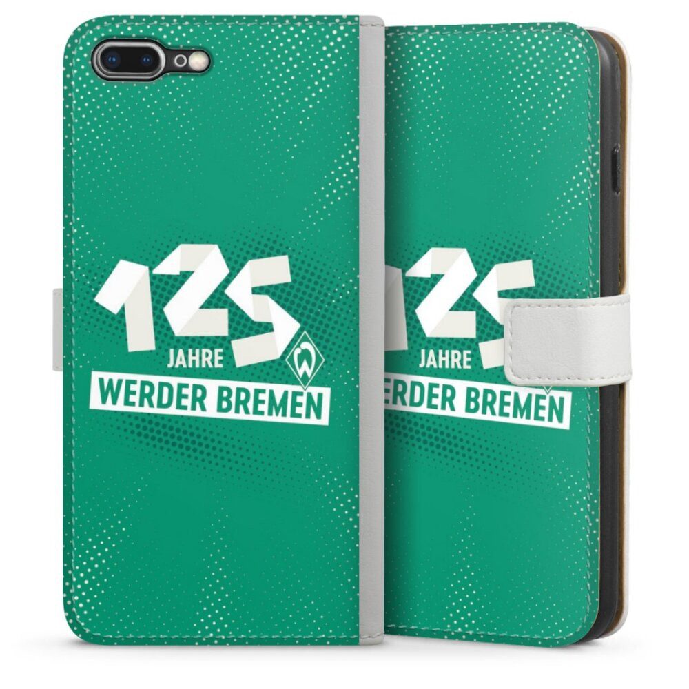 DeinDesign Handyhülle 125 Jahre Werder Bremen Offizielles Lizenzprodukt, Apple iPhone 7 Plus Hülle Handy Flip Case Wallet Cover