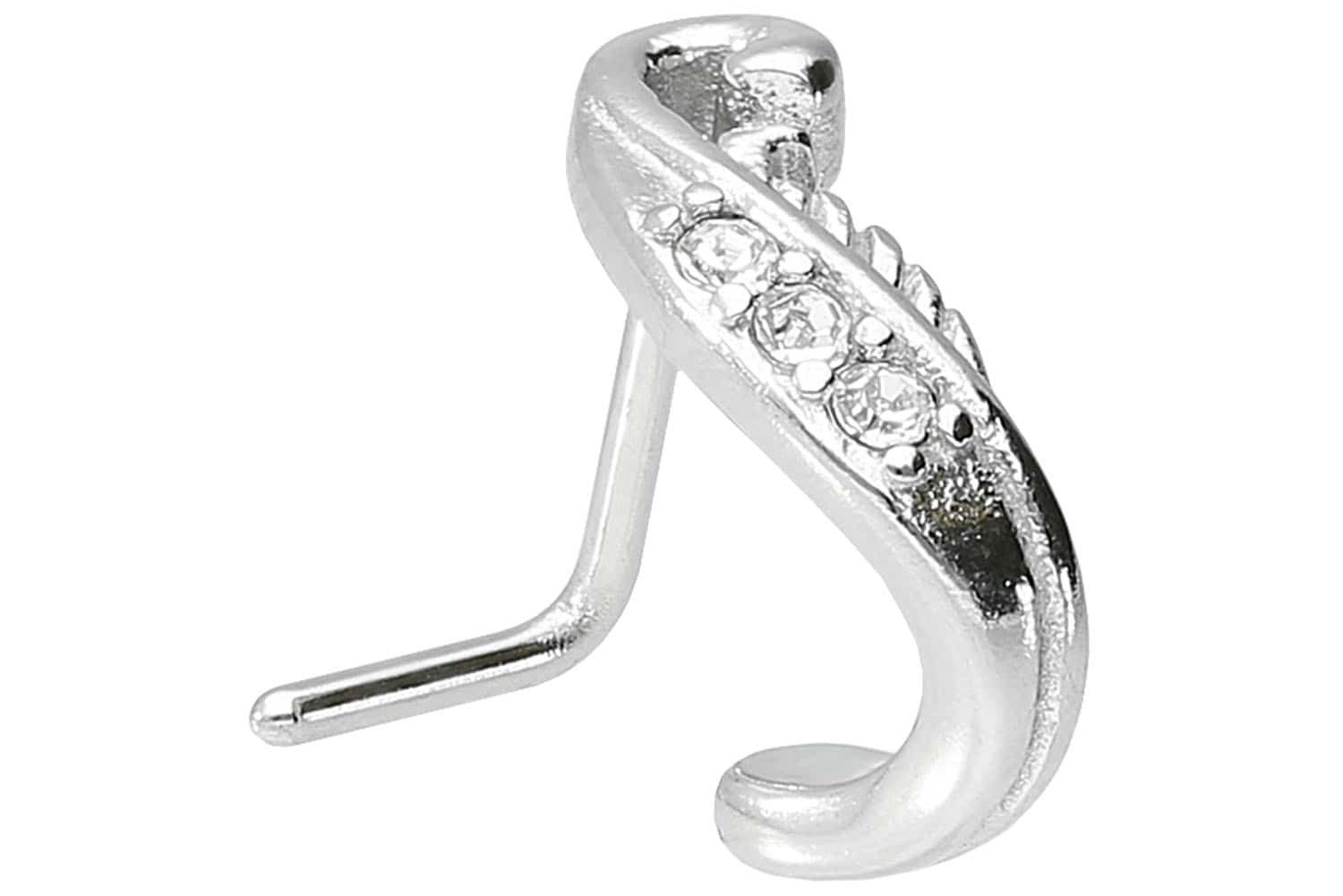 Nasenpiercing Chirurgenstahl Nasenstecker KRISTALLBLATT