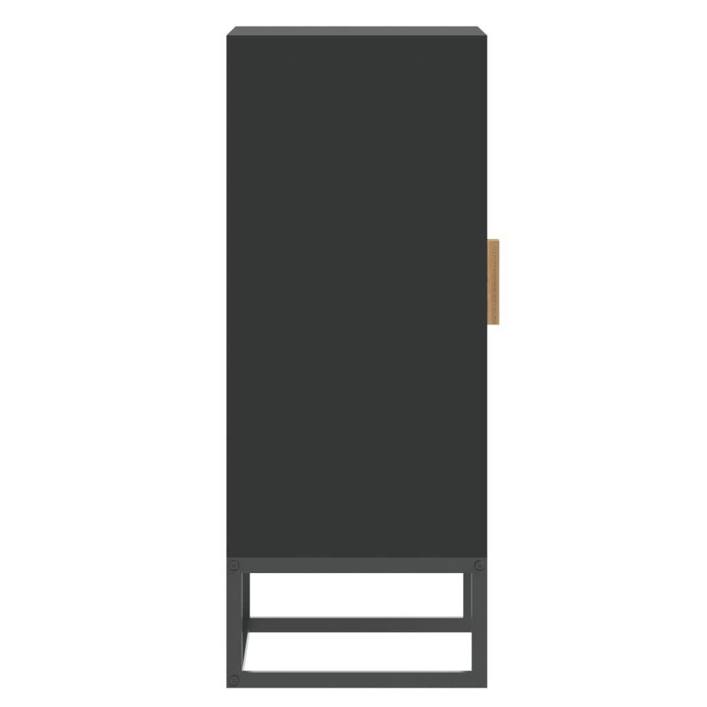 vidaXL Fächerschrank Sideboard Schwarz (1-St) 60x30x75 cm Holzwerkstoff