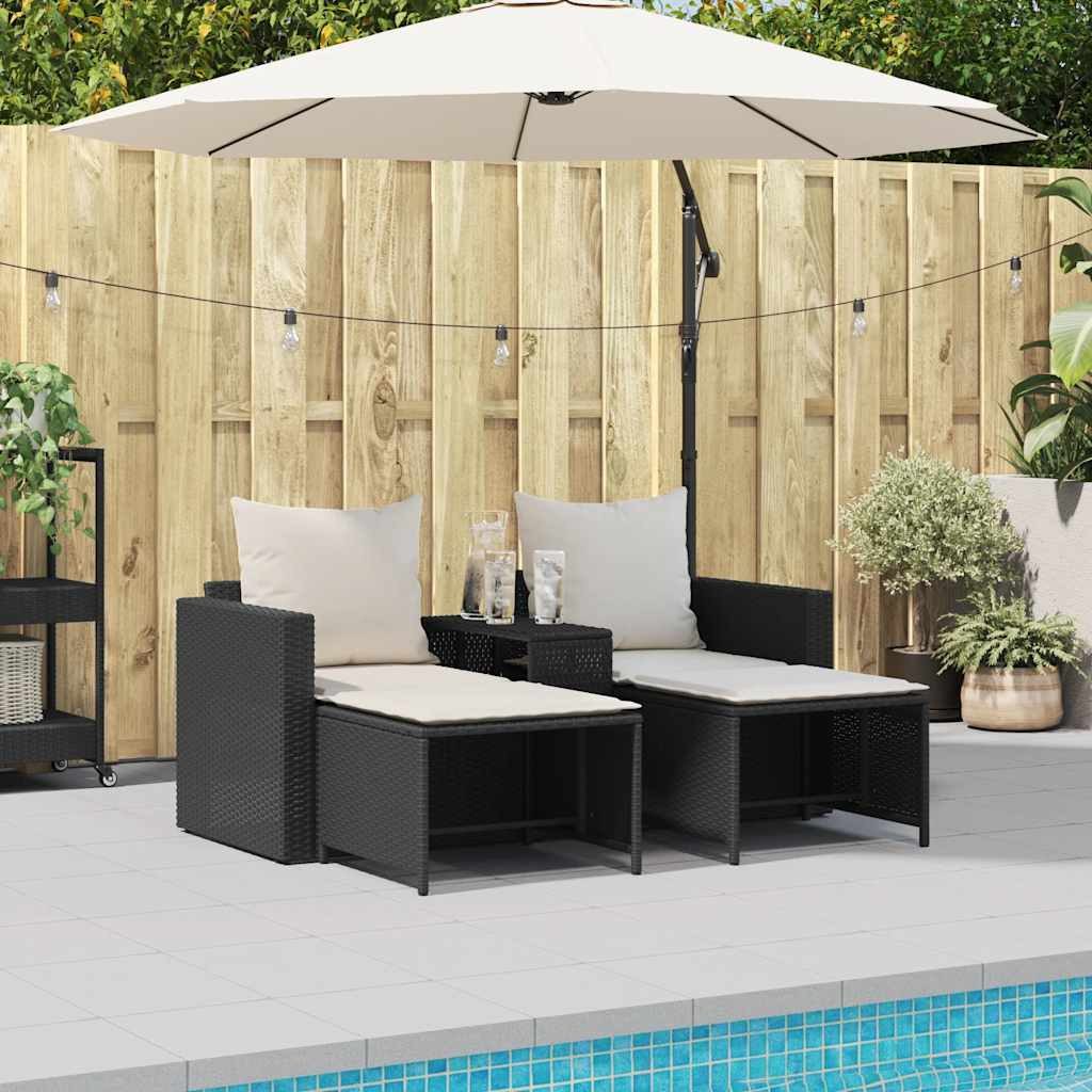 vidaXL Loungesofa 5-tlg. Garten-Sofagarnitur Kissen Stapelbar günstig online kaufen
