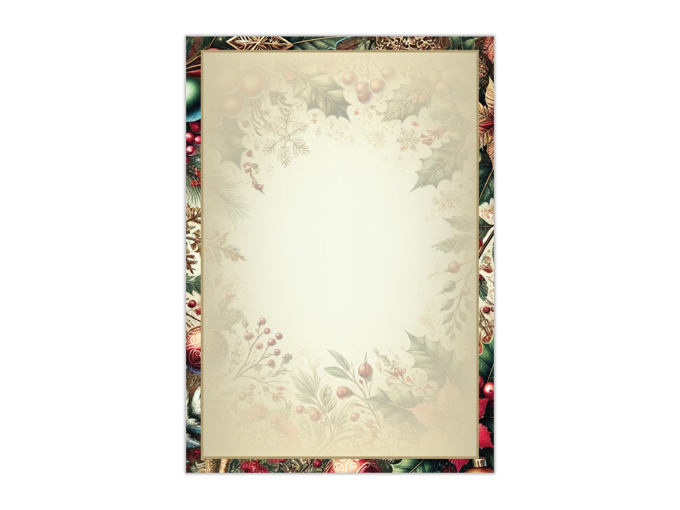 LIMONIA Briefpapier Weihnachten Briefpapier Set A4 Briefbögen mit Umschlägen Geschenk Idee, Briefbogen Set Weihnachtsbriefpost Weihnachtsbriefpapier Vintage