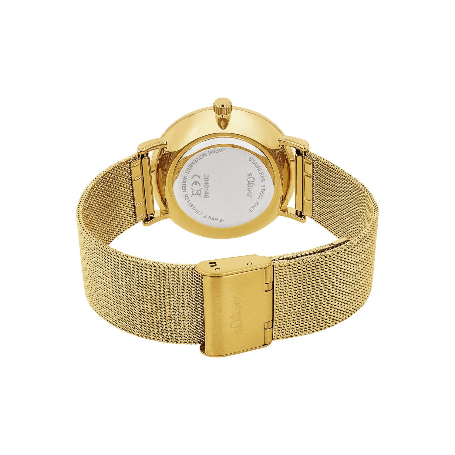 s.Oliver Quarzuhr 2040146, Armbanduhr, Herrenuhr, Edelstahlarmband, günstig online kaufen