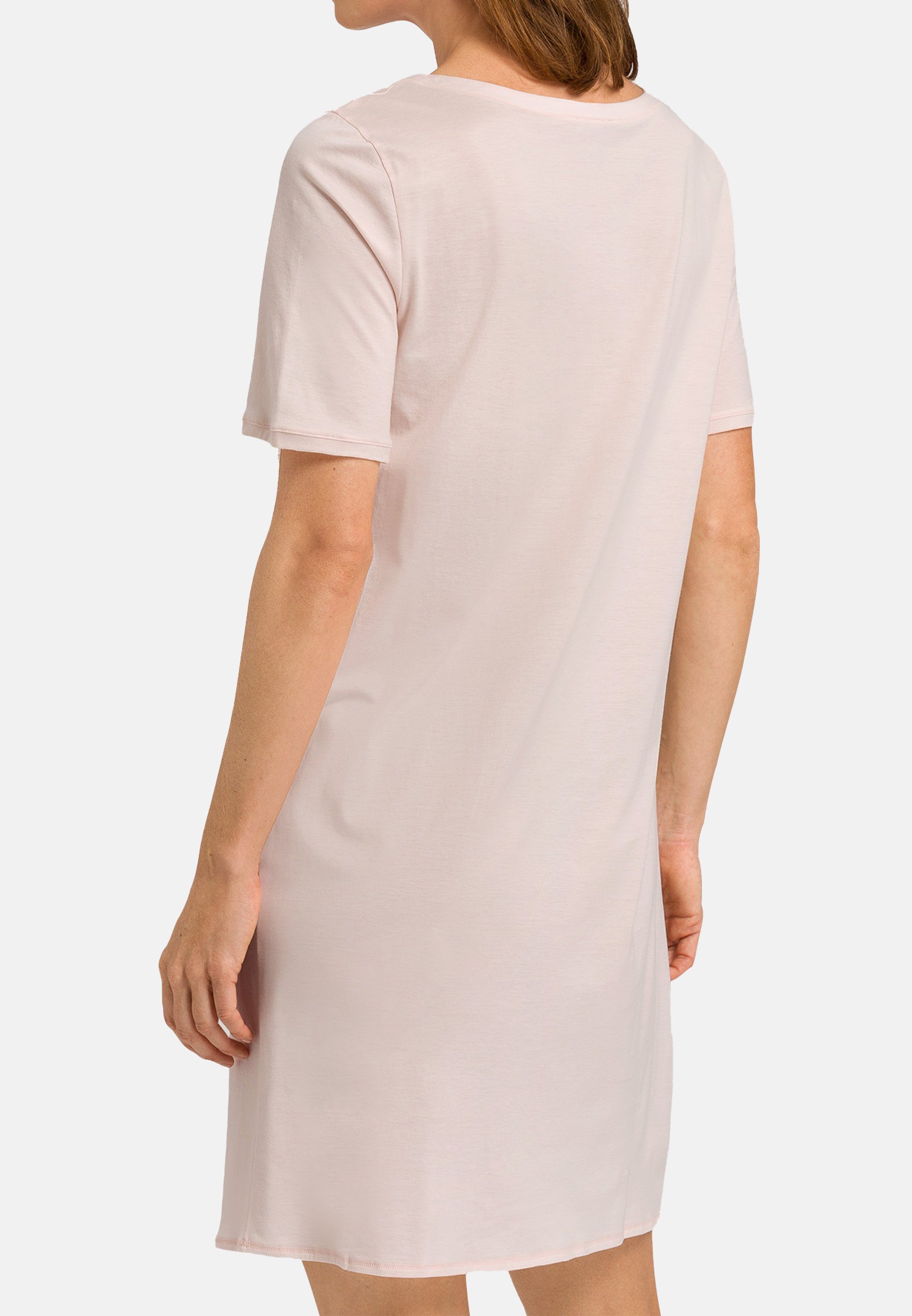 Nachthemd Cotton - Baumwolle Atmungsaktiv Deluxe Crystal - 1334 Hanro Pink - Nachthemd (1-tlg)