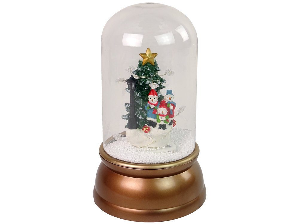 Toys Laterne und Musik, LED Weihnachtsmann, LEAN Weihnachtskuppel mit Schnee Gold