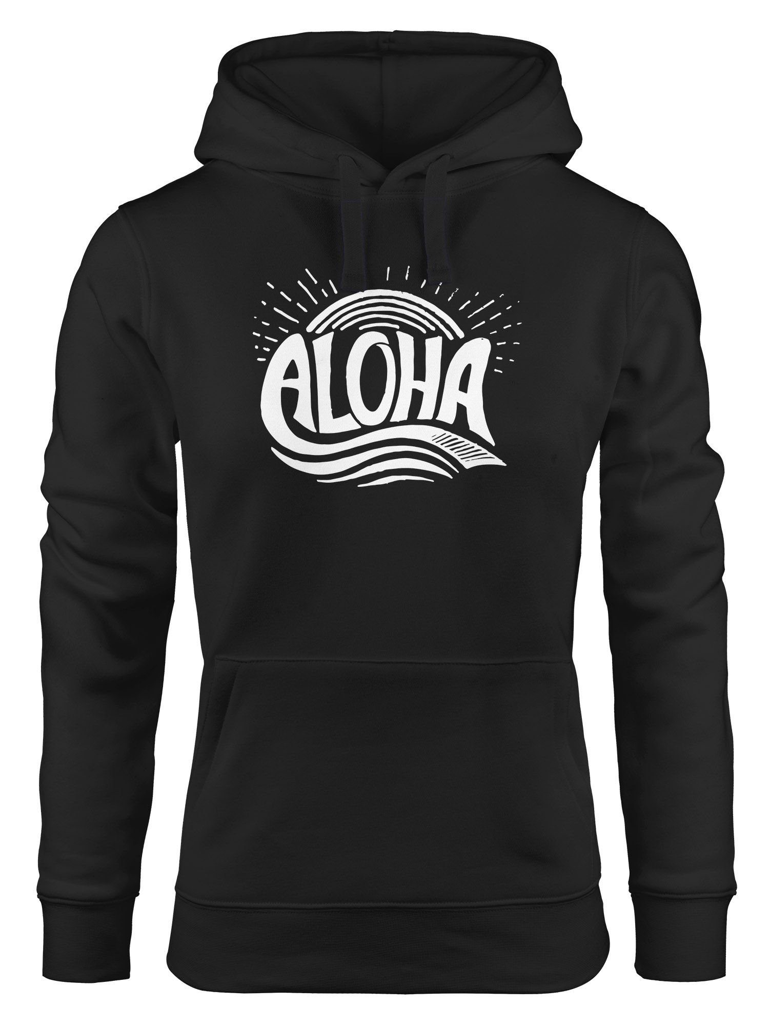 Neverless Hoodie Hoodie Damen Aloha Wellen Surfing Sommer Kapuzen-Pullover Neverless®