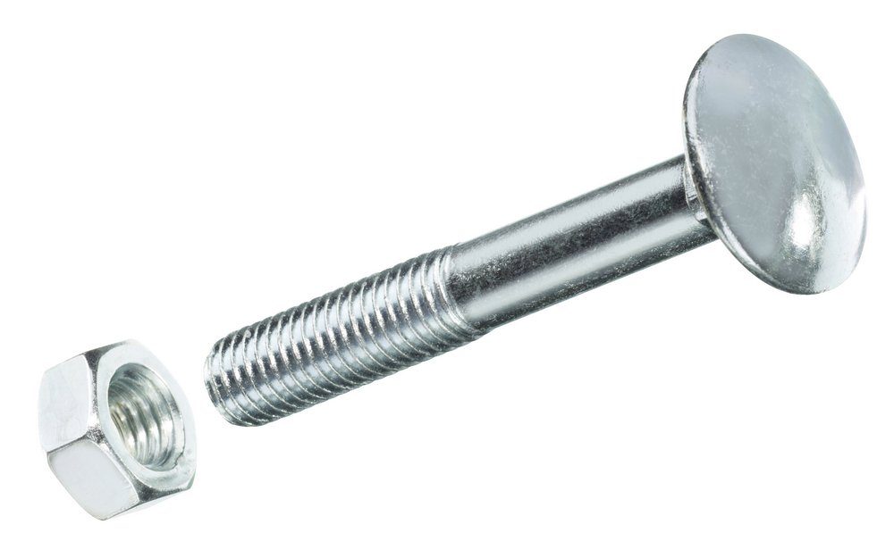 HSI Schrauben-Set HSI Schloßschrauben, mit Muttern, Eisen, verzinkt, DIN 603, M 8x 40 mm